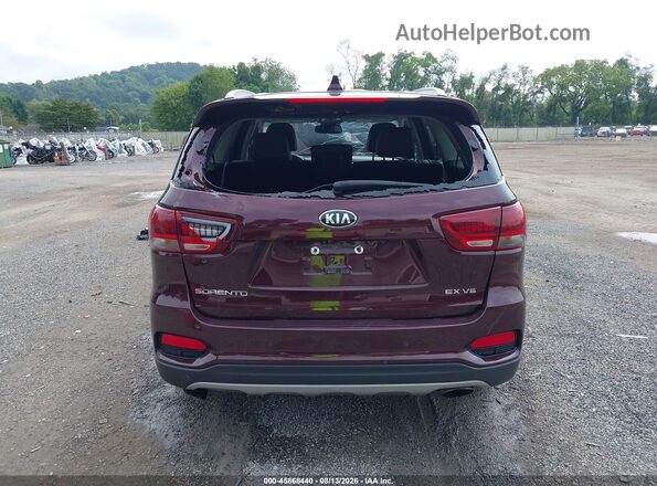 5XYPH4A53KG439277 2019 KIA SORENTO Темно-бордовый 