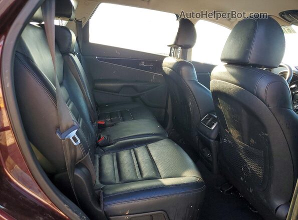 5XYPH4A54KG457142 2019 KIA SORENTO Burgundy უკანა სალონის ხედი