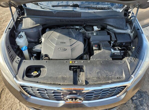 5XYPH4A54KG480341 2019 KIA SORENTO Gray Вид підкапотного простору