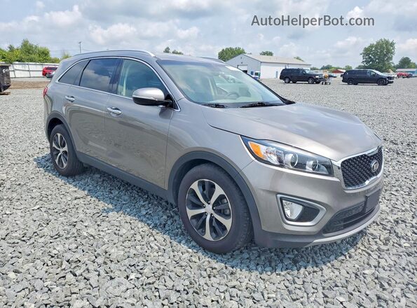 5XYPH4A55GG112046 2016 KIA SORENTO Серый Передняя правая четверть
