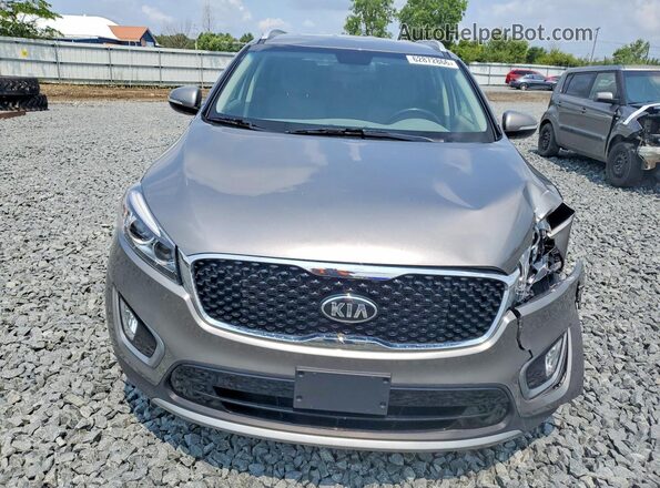 5XYPH4A55GG112046 2016 KIA SORENTO Серый Вид спереди