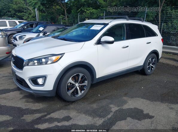 5XYPH4A55GG174983 2016 KIA SORENTO White წინა მარცხენა ხედი სამი მეოთხედიდან