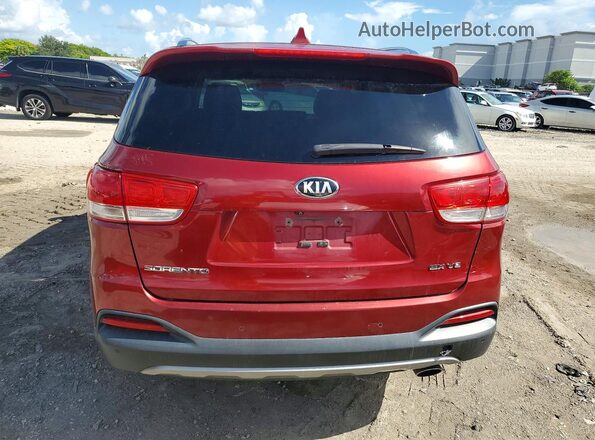 5XYPH4A56GG041830 2016 KIA SORENTO Red Rear seats view