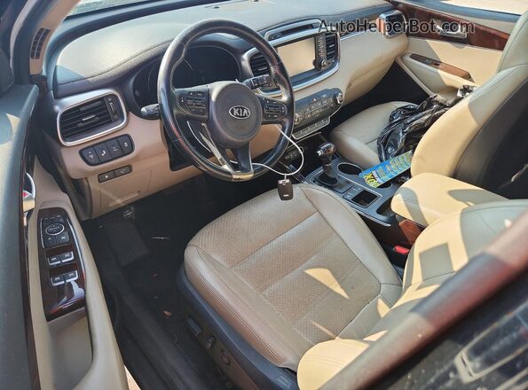 5XYPH4A57GG077395 2016 KIA SORENTO Black Widok deski rozdzielczej
