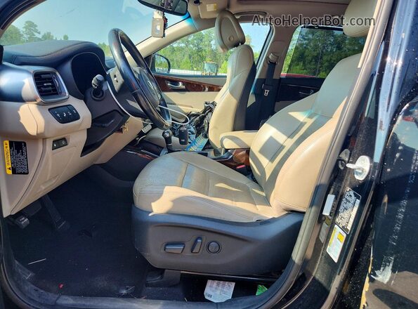 5XYPH4A57GG077395 2016 KIA SORENTO Black Widok wnętrza z przodu
