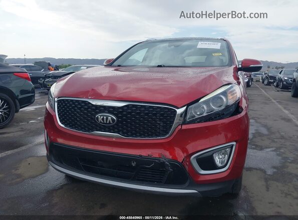 5XYPH4A58JG358743 2018 KIA SORENTO Красный Вид спереди