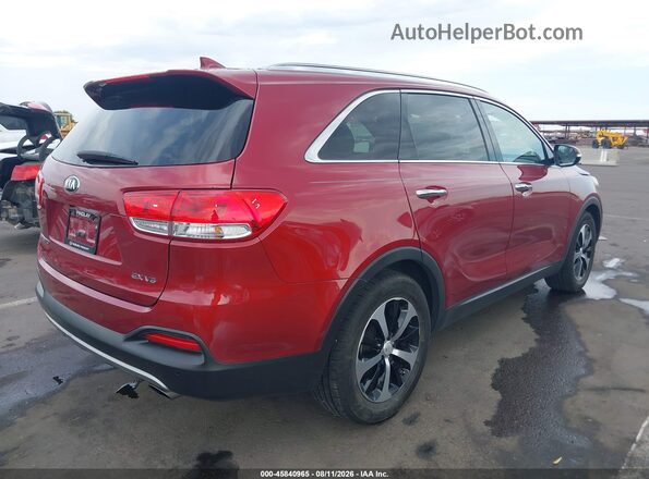 5XYPH4A58JG358743 2018 KIA SORENTO Красный Задняя правая четверть