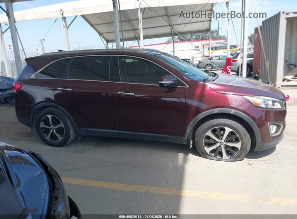 5XYPH4A58JG400067 2018 KIA SORENTO Burgundy Widok wnętrza z tyłu