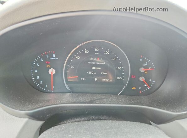 5XYPH4A59GG156633 2016 KIA SORENTO Синий Вид щитка приборов