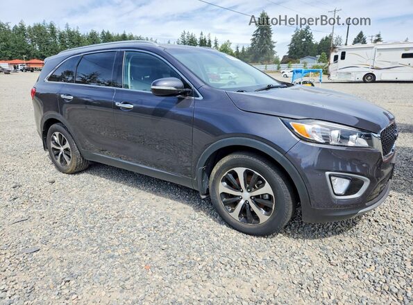 5XYPH4A59GG156633 2016 KIA SORENTO Синий Передняя правая четверть