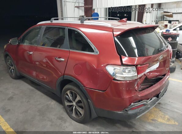 5XYPH4A5XHG290861 2017 KIA SORENTO Red Задня ліва чверть