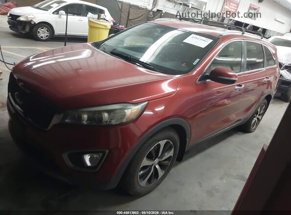5XYPH4A5XHG290861 2017 KIA SORENTO Red Передня ліва чверть