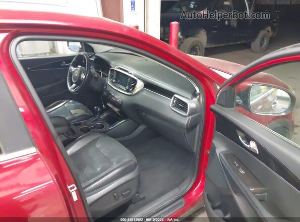 5XYPH4A5XHG290861 2017 KIA SORENTO Red Вид салону спереду