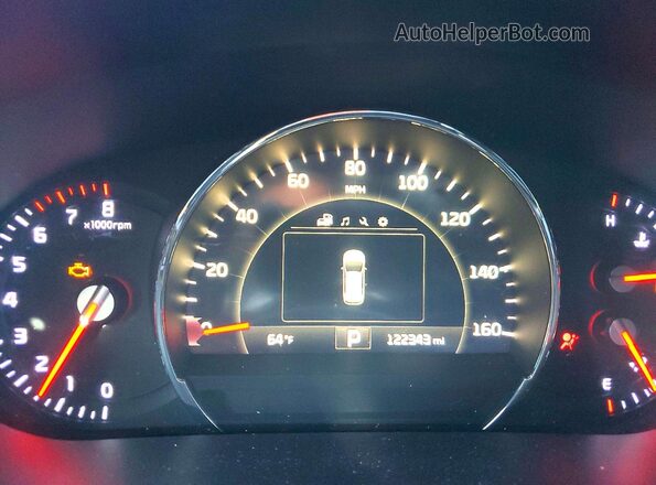 5XYPH4A5XJG410549 2018 KIA SORENTO Black Вид щитка приладів
