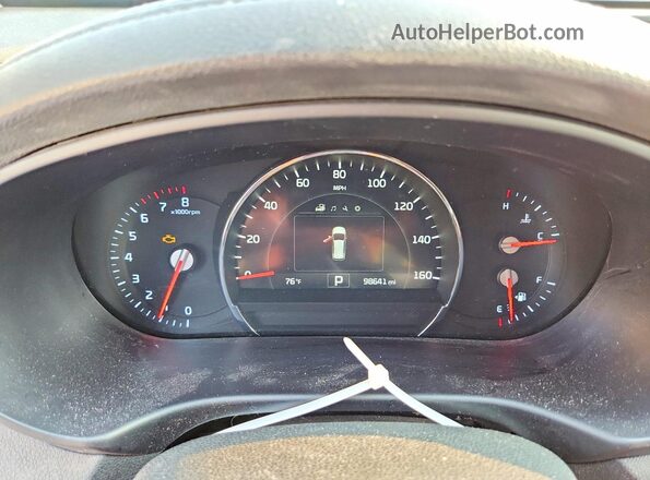 5XYPHDA11JG387580 2018 KIA SORENTO Blue Вид щитка приладів