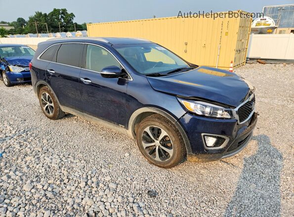 5XYPHDA11JG387580 2018 KIA SORENTO Blue Передня права чверть