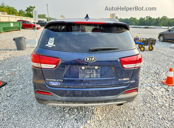 5XYPHDA11JG387580 2018 KIA SORENTO Blue Вид ззаду