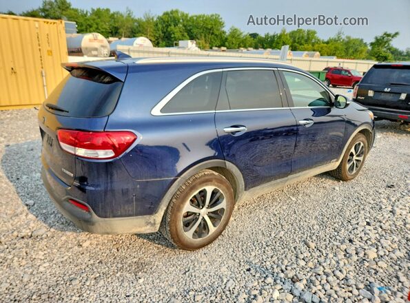 5XYPHDA11JG387580 2018 KIA SORENTO Blue Задня права чверть