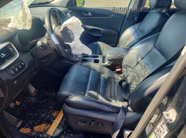 5XYPHDA13GG138609 2016 KIA SORENTO Black Widok wnętrza z przodu