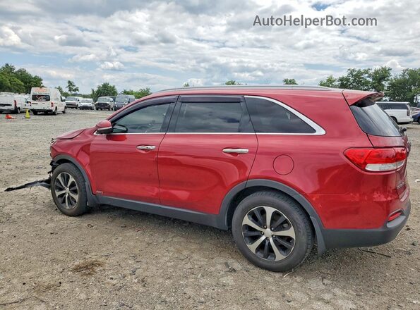 5XYPHDA17GG032065 2016 KIA SORENTO Красный Задняя левая четверть