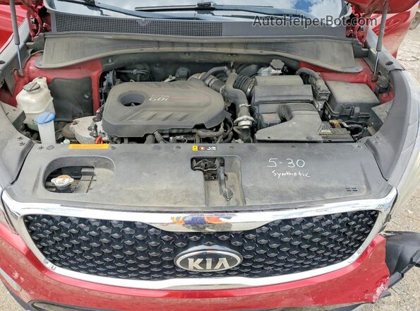 5XYPHDA17GG032065 2016 KIA SORENTO Красный Вид подкапотного пространства
