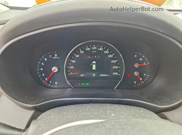5XYPHDA17GG176389 2016 KIA SORENTO White Vista del cuadro de instrumentos