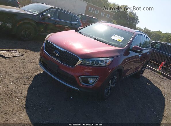 5XYPHDA1XGG029760 2016 KIA SORENTO Красный Передняя левая четверть