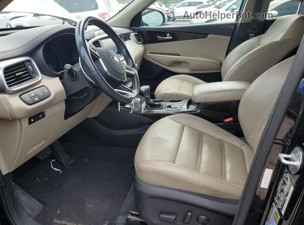 5XYPHDA51KG442789 2019 KIA SORENTO Black Вид салону спереду