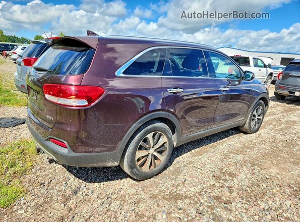 5XYPHDA52GG073724 2016 KIA SORENTO Burgundy Vista del cuadro de instrumentos