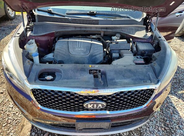 5XYPHDA52GG073724 2016 KIA SORENTO Burgundy 