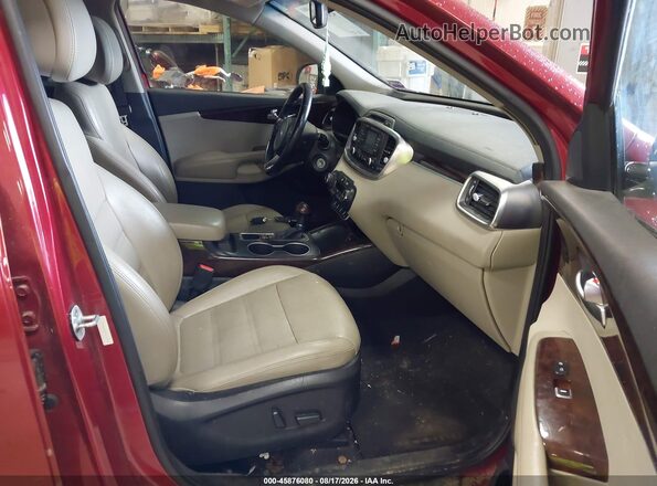 5XYPHDA52GG139706 2016 KIA SORENTO Red Սալոնի դիմացի տեսք