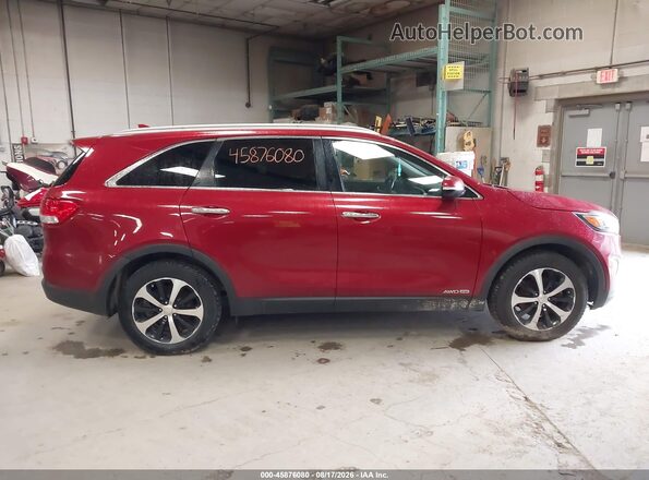 5XYPHDA52GG139706 2016 KIA SORENTO Red Սալոնի հետևի տեսք