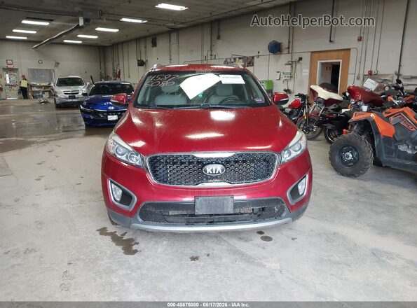 5XYPHDA52GG139706 2016 KIA SORENTO Red Սարքավորումների վահանակի տեսք