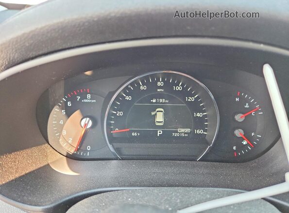 5XYPHDA52LG656580 2020 KIA SORENTO Red Vista del cuadro de instrumentos