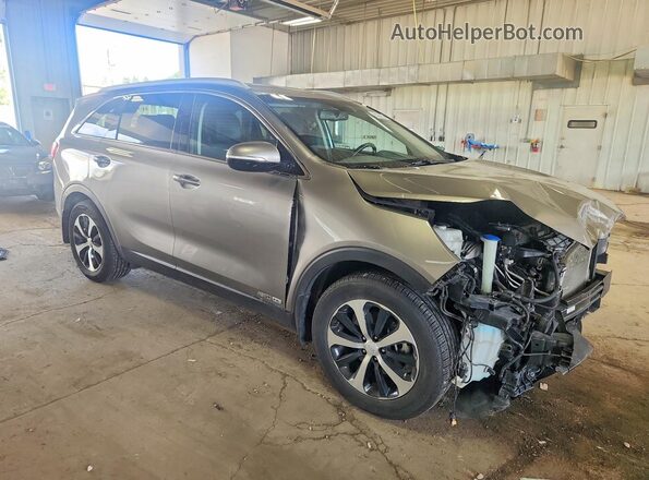 5XYPHDA53HG270130 2017 KIA SORENTO Желто-коричневый Передняя правая четверть