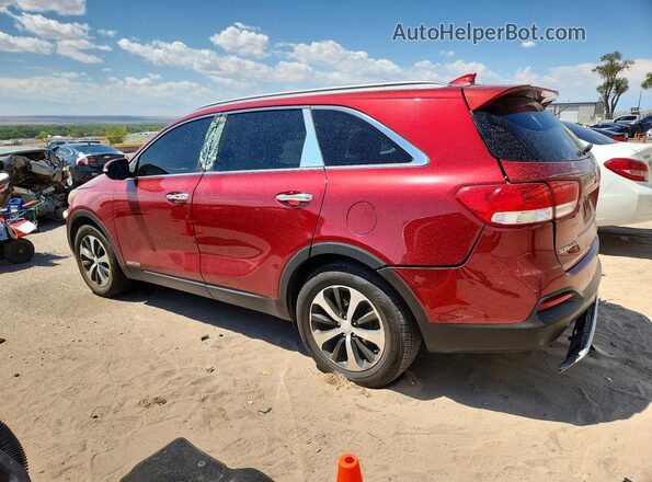 5XYPHDA53HG313591 2017 KIA SORENTO Maroon Trasero izquierdo