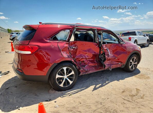 5XYPHDA53HG313591 2017 KIA SORENTO Maroon Trasero derecho