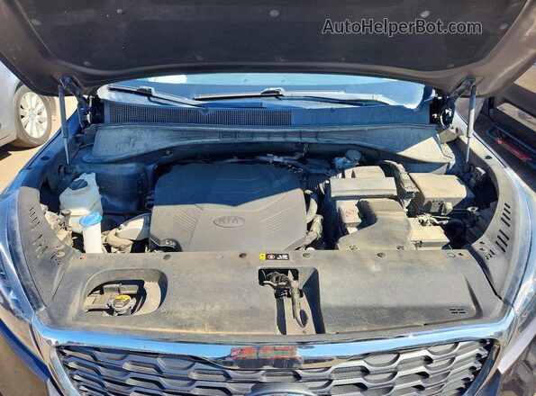 5XYPHDA54KG448988 2019 KIA SORENTO Charcoal Engine compartment view