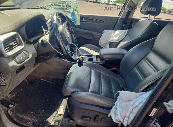 5XYPHDA55GG009841 2016 KIA SORENTO Black Widok wnętrza z przodu