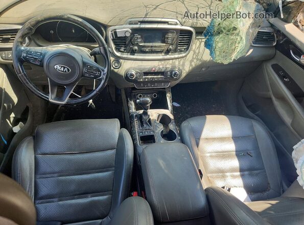 5XYPHDA55GG009841 2016 KIA SORENTO Black Widok deski rozdzielczej