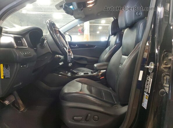 5XYPHDA56HG234688 2017 KIA SORENTO Black Вид салону спереду