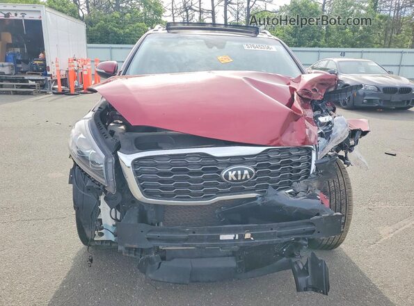 5XYPHDA56KG594390 2019 KIA SORENTO Красный Вид спереди