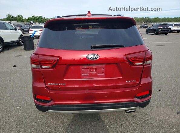 5XYPHDA56KG594390 2019 KIA SORENTO Красный Вид сзади