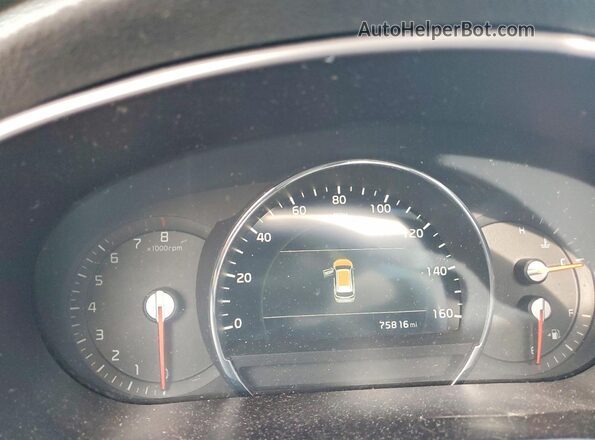 5XYPHDA56KG594390 2019 KIA SORENTO Красный Вид щитка приборов