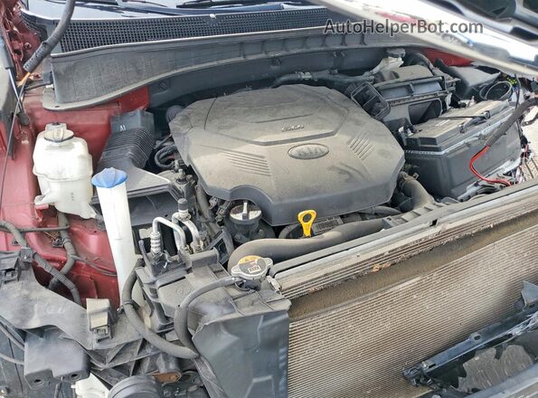 5XYPHDA56KG594390 2019 KIA SORENTO Красный Вид подкапотного пространства