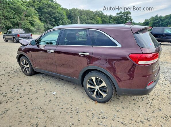 5XYPHDA57GG181093 2016 KIA SORENTO Maroon Задня ліва чверть