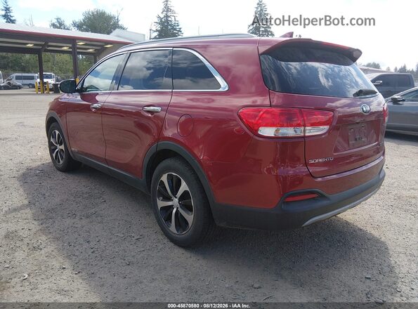 5XYPHDA58GG176243 2016 KIA SORENTO Красный Задняя левая четверть