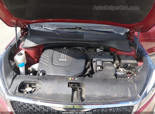 5XYPHDA58GG176243 2016 KIA SORENTO Красный Вид сзади