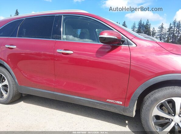 5XYPHDA58GG176243 2016 KIA SORENTO Красный Вид задней части салона