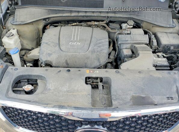 5XYPHDA59GG103639 2016 KIA SORENTO Silver Widok komory silnika